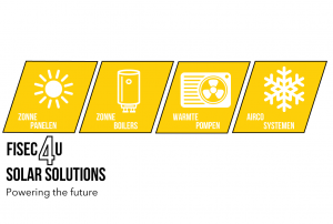 Logo fisec4u solar solutions met slogan
